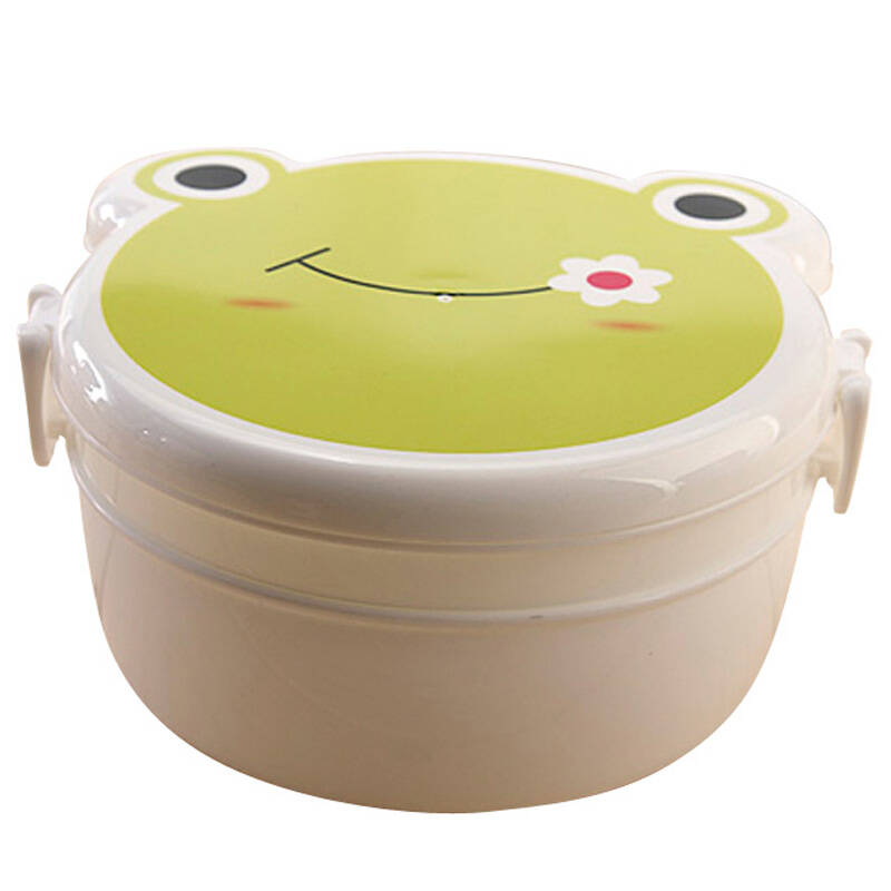 亿威特 可爱猫头学生儿童饭盒餐盒 ywt-6457 绿色青蛙