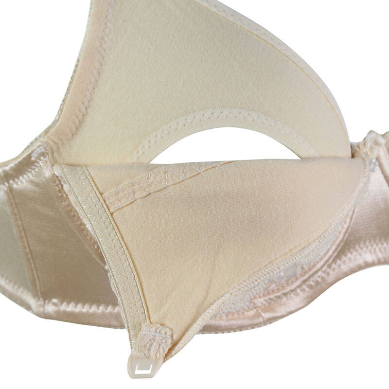 好孕世界 钢托薄模杯前开扣式内衣 全幅蕾丝叠影孕妇纯棉哺乳文胸hf