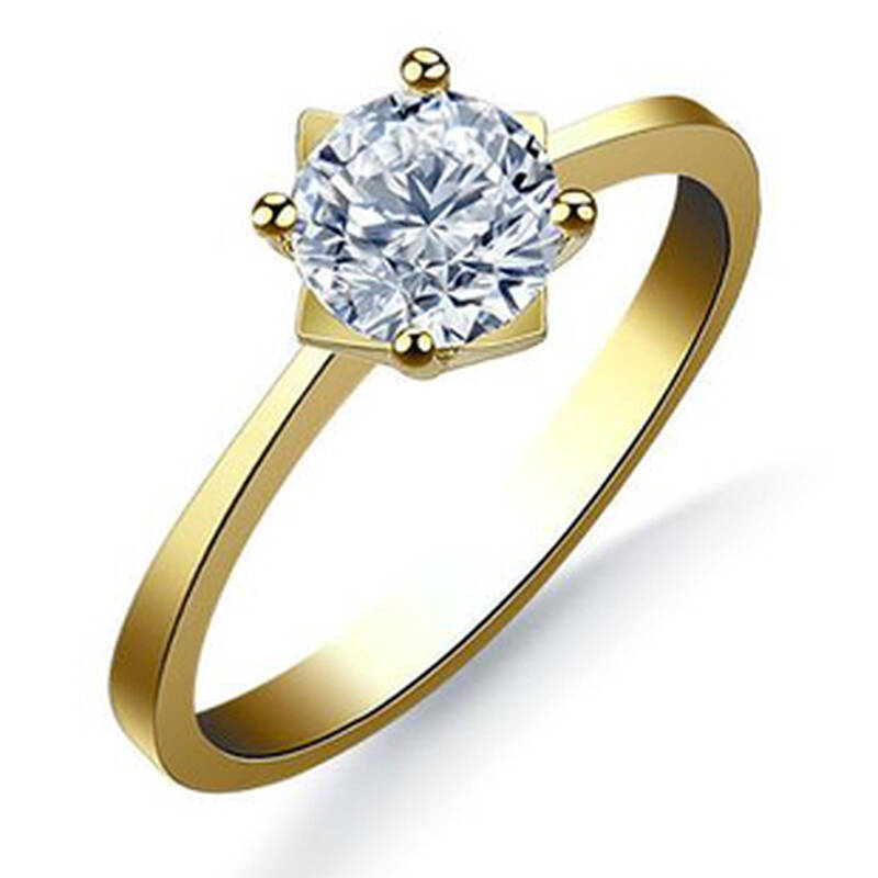 九帝钻石单钻女戒0.36克拉j/vs(g750/0.36ct)w256 15号