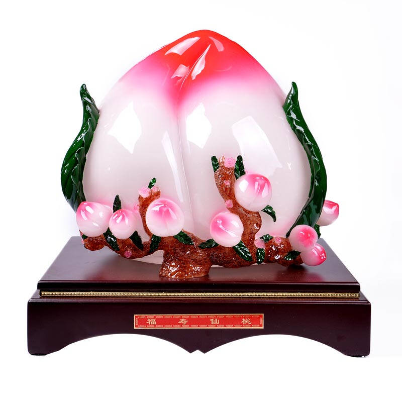 大福寿仙桃寿桃摆件仿真桃工艺品老人贺寿祝寿礼品长辈父母生日礼物