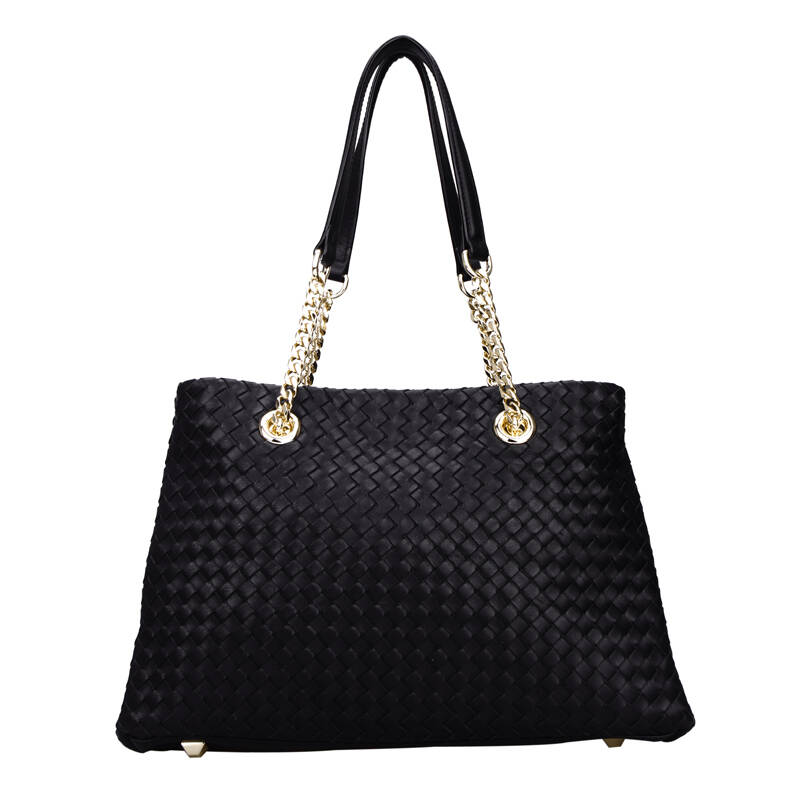 hr赫莲娜真皮编织系列简约时尚女士单肩包h23-014172a1黑色