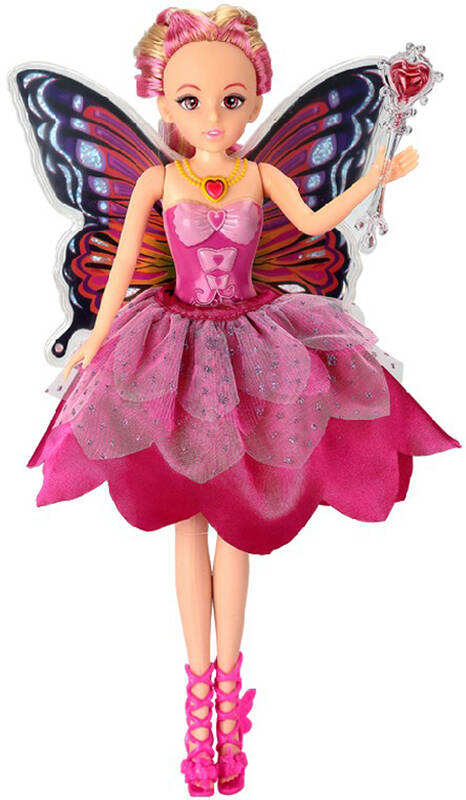 乐吉儿蝴蝶仙子布洋芭比娃娃套装礼盒可儿女孩玩具h28c/h29a