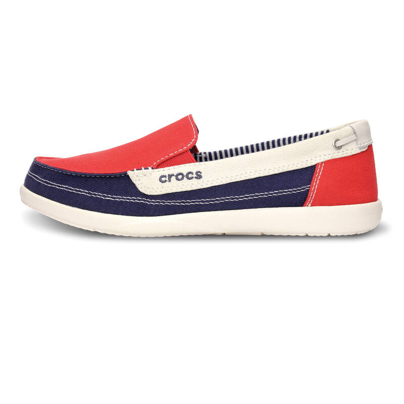 crocs卡骆驰女士休闲鞋沃尔卢帆布懒人鞋/14391 红色 w6