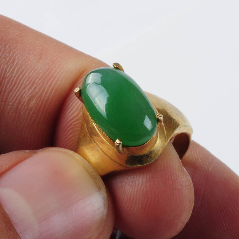 炎黄珠宝 天然a货翡翠戒面 翡翠蛋面 可镶嵌戒指吊坠 yh00153393