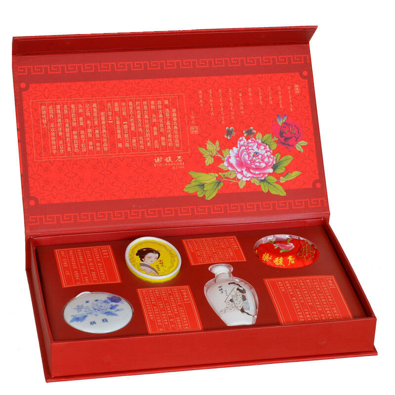谢馥春官方旗舰店古典四件套(红色礼盒装)套装礼盒×1盒