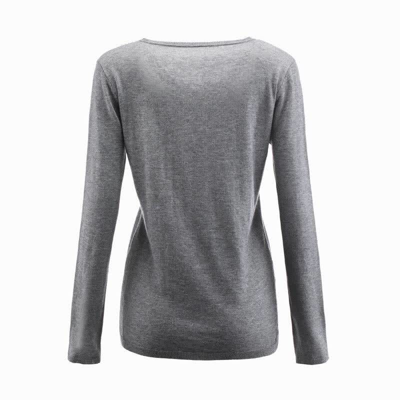 tuwe 图威 羊毛深v领女士毛衣 sll56-59灰色 l