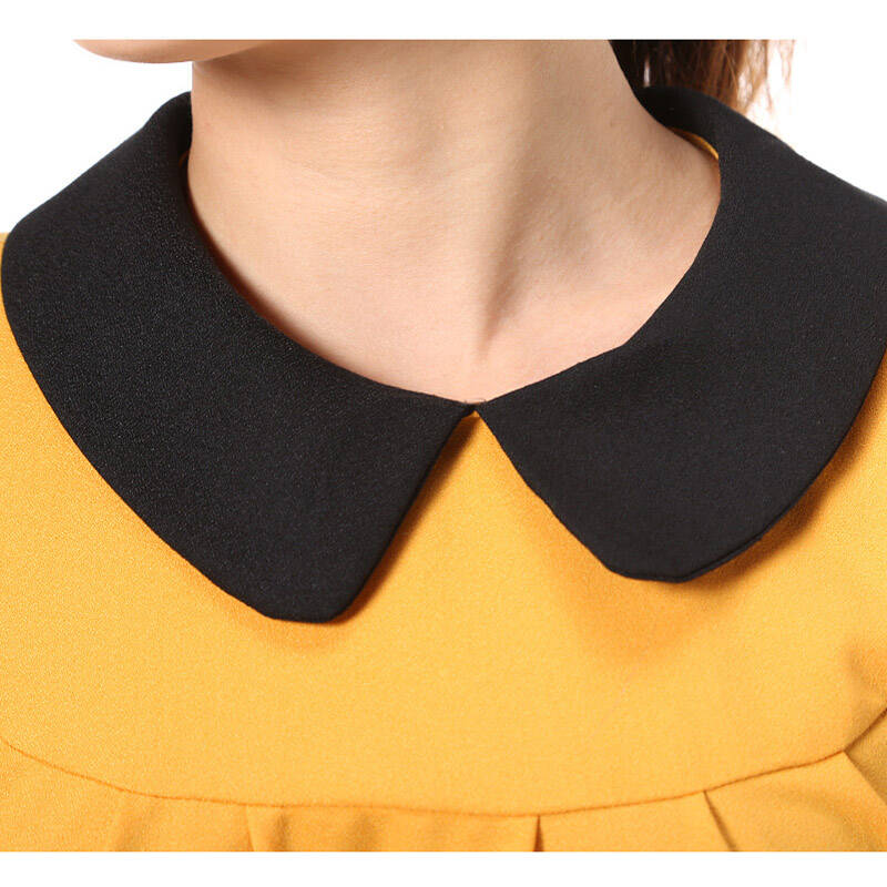 千璎2013女装春装新款圆领打底衫元宝领上衣女士衬衫 919528 黄色3 m