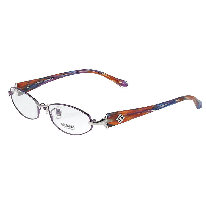 polaroid合金系列女士全框板材镜腿镜架 6752 配近视镜片 pu2 轩尼1