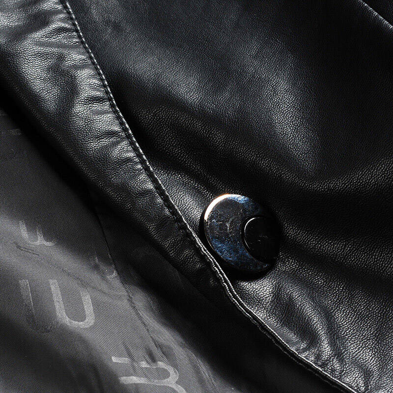 温帕尔 wenpaer 欧美风知性优雅ol通勤时尚百搭西装领皮衣 黑色 s