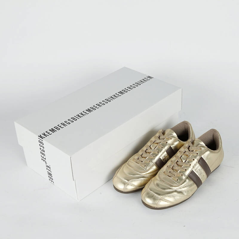 bikkembergs 毕盖帕克 金色牛皮舒适透气意大利产女式球鞋 bke104862