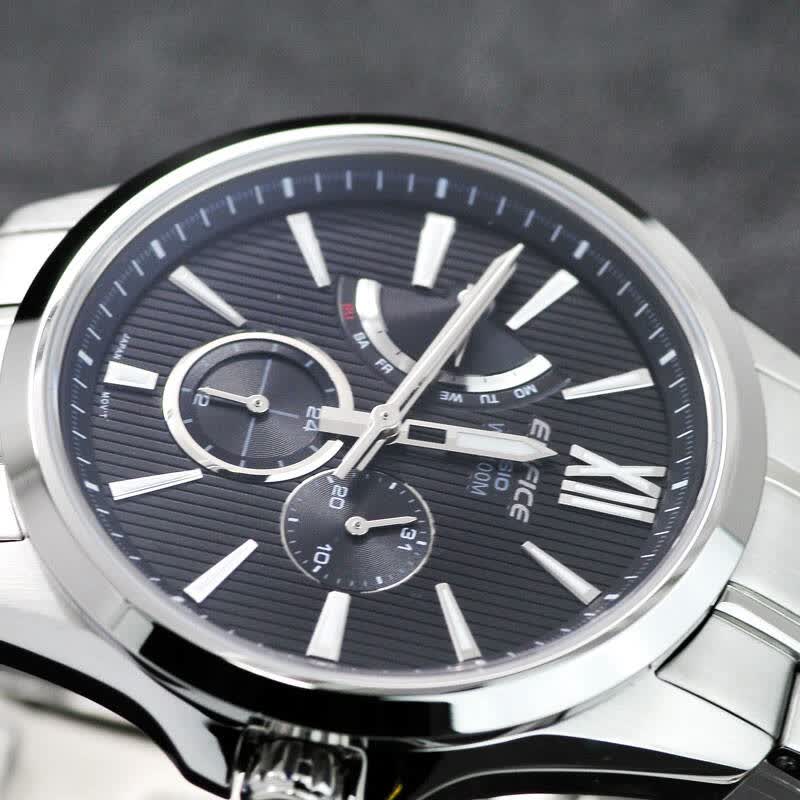 卡西欧(casio)手表 edifice系列efb-300蓝宝石玻璃商务休闲男表 efb