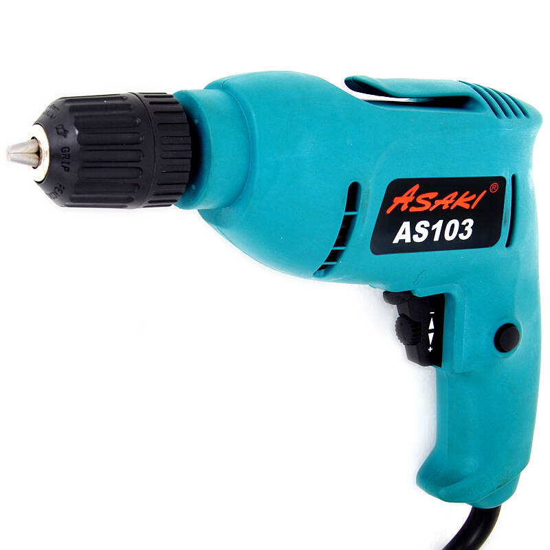 asaki10毫米370w高性能手电钻/手枪钻多功能正反转/交流电动