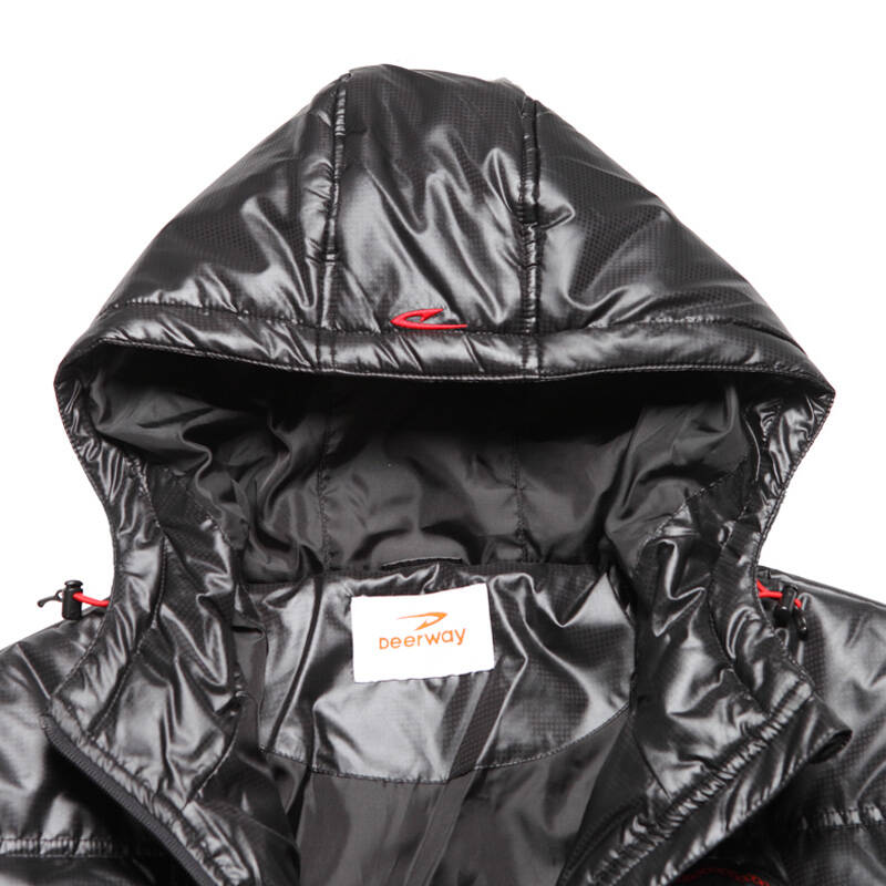 德尔惠deerway 男子厚棉夹克外套14112418 正黑 s