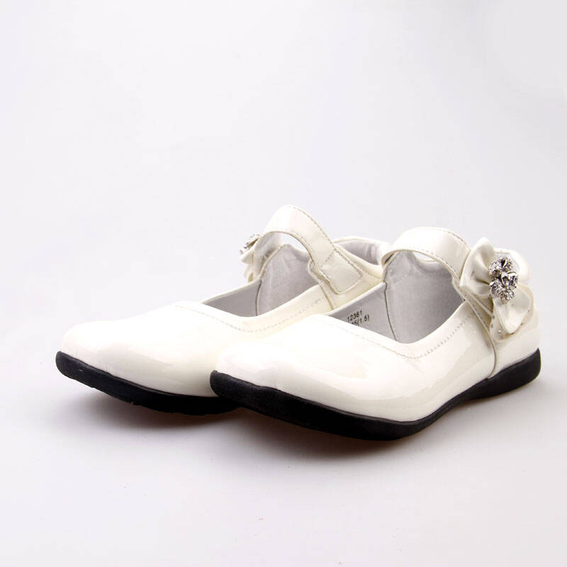 空中天使女童单鞋儿童浅口公主鞋01251 白色1 34码