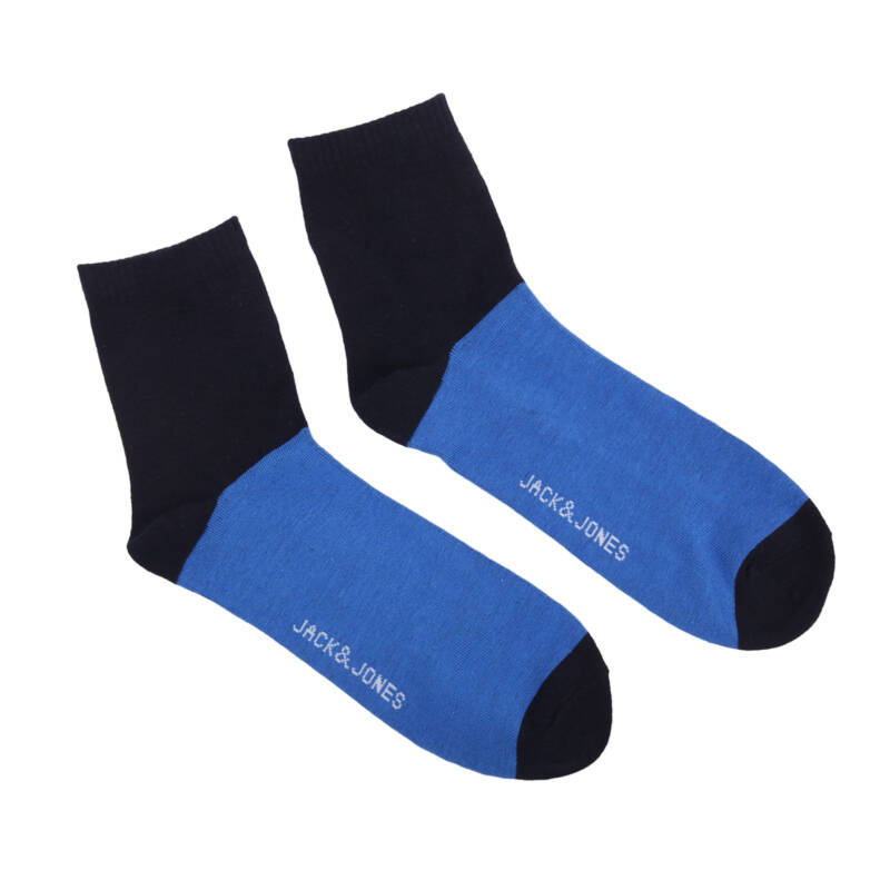 杰克琼斯jackjones高棉撞色拼接男士袜子v|213187013 030蓝色 28-30/l