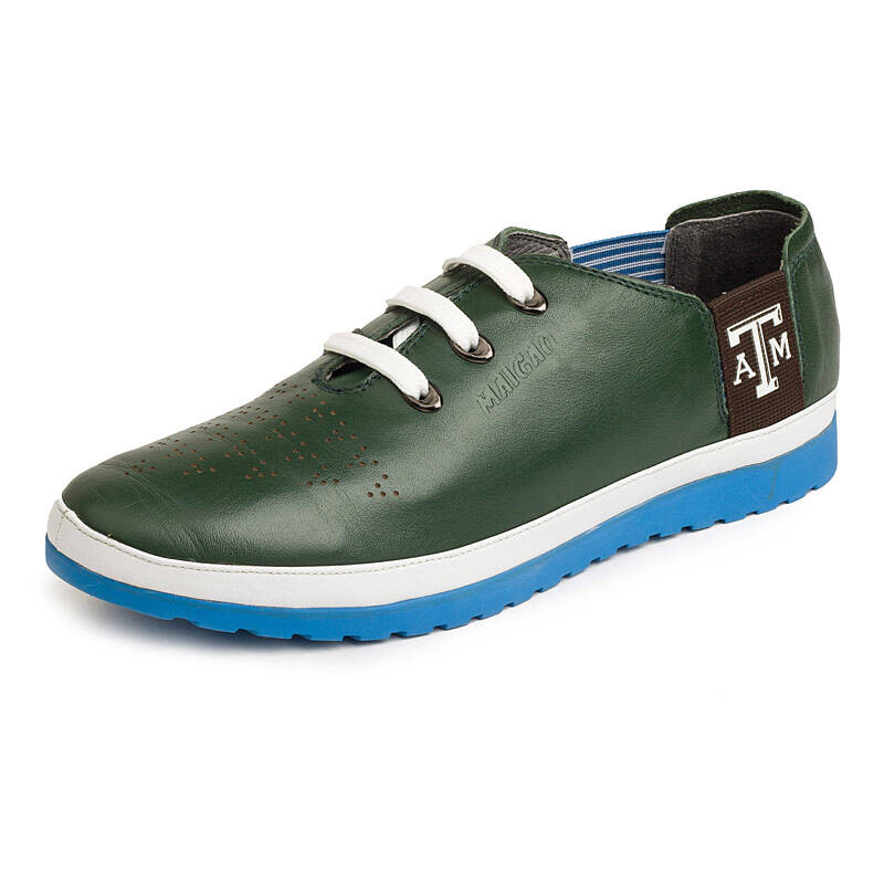 麦高maigao 春季新款单鞋男鞋休闲牛皮鞋 m0621025-2 绿色 42