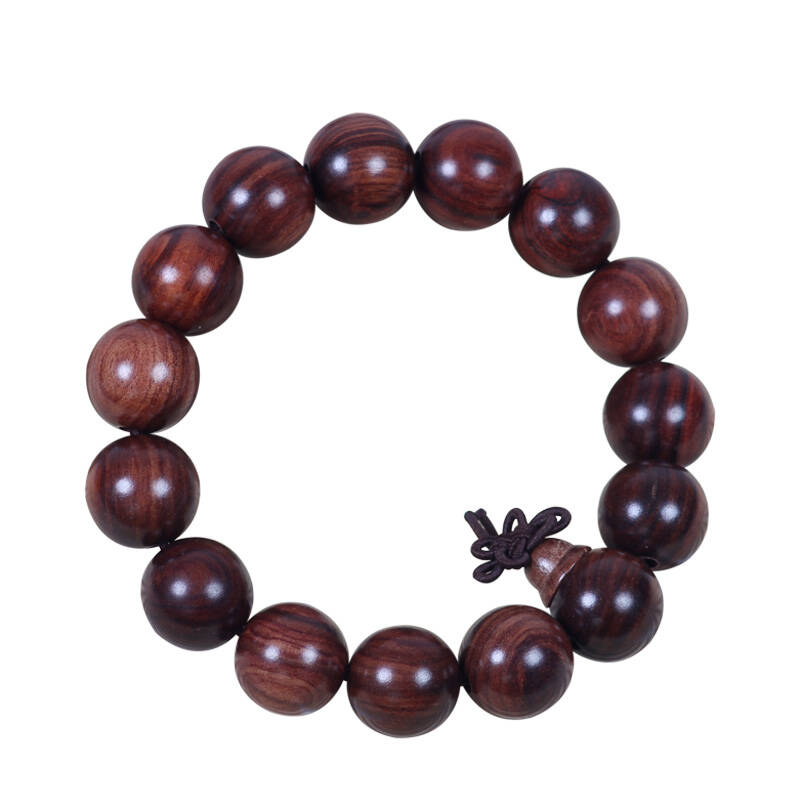 爱唯得 天然科檀手链15mm 檀木佛珠手串 檀香念珠手链 时尚 男士手链