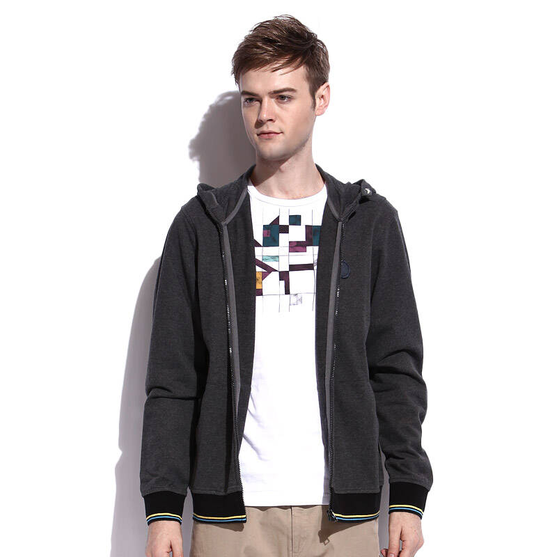 服饰鞋帽 男装 卫衣 > 卡宾cabbeen春装新款男士连帽拉链开衫秋衣外套