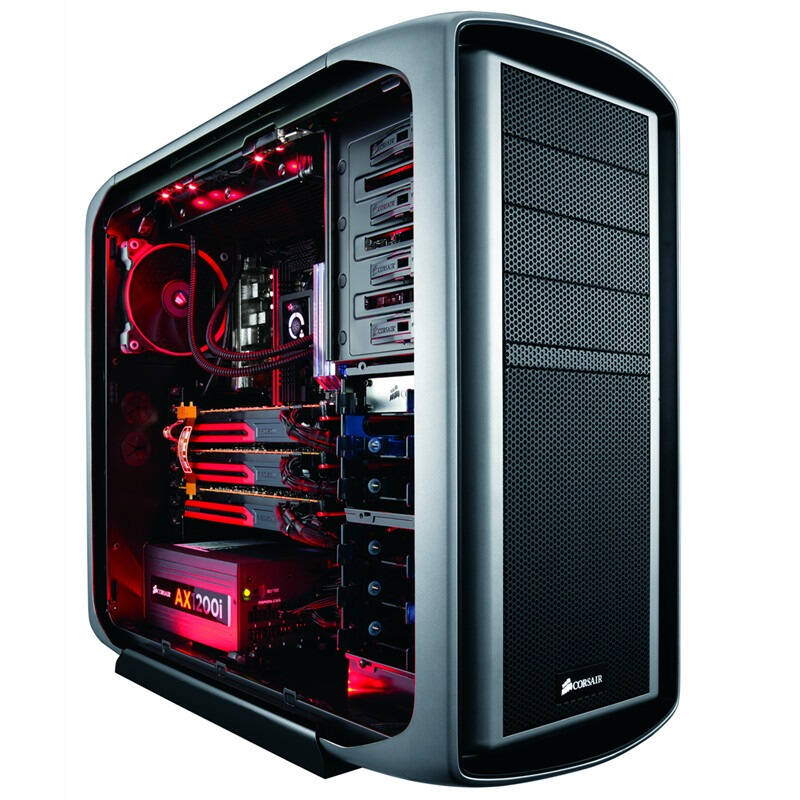 海盗船(corsair) graphite 系列 600t 中塔式游戏机箱 银色纪念版