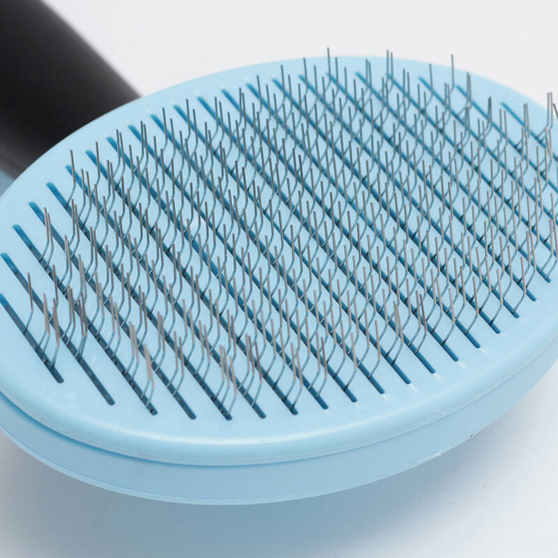 得乐宠物自洁式钢丝刷洗澡刷子清洁猫狗刷子梳子 泰迪卷毛犬用