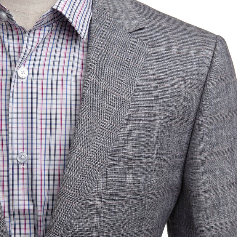 意大利 romaster 罗马世家 男士灰色长袖翻领暗格纹西服 rj374211 185