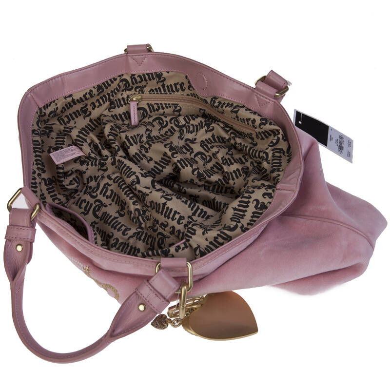 juicy couture/橘滋 女士天鹅绒手提包 130219 粉色