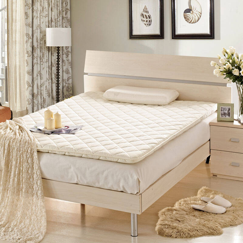 澳利文.袋鼠 超值羊毛床垫/床褥 高弹床垫 超值羊毛(米白) 双人1.5床