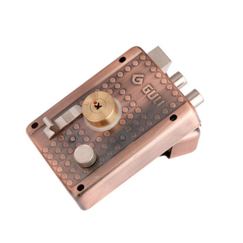 固力guli 双圆柱防盗门锁 外装锁入户门大门锁 木门锁 9219a6-ac