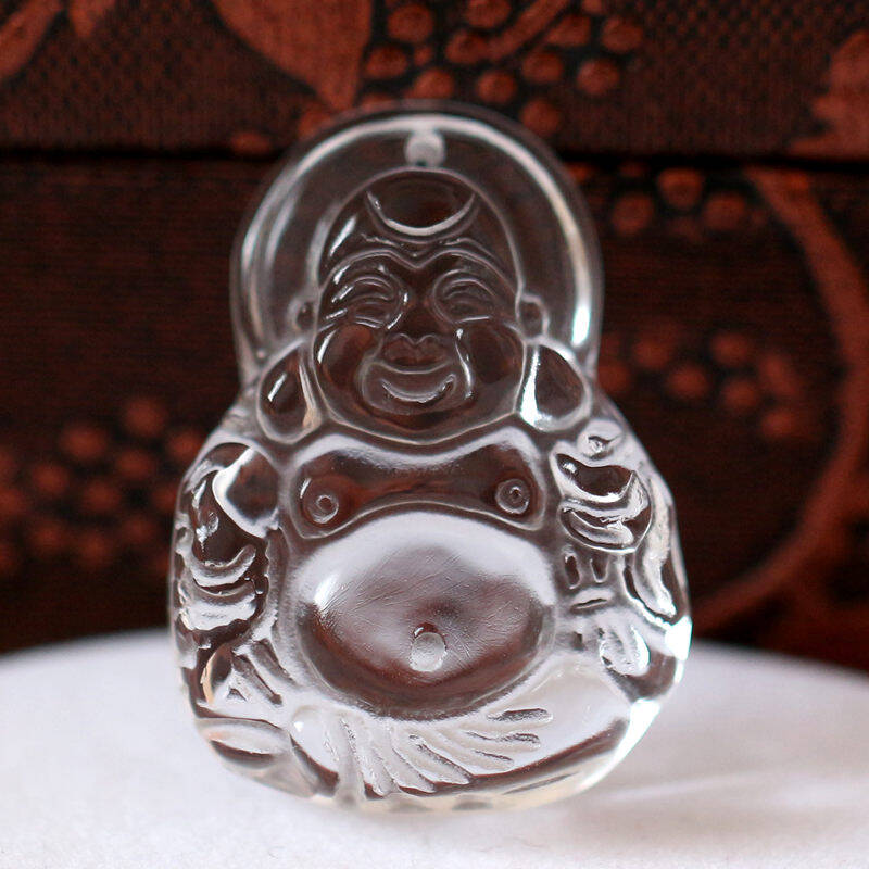 魅祥 人工合成水晶饰品 弥勒佛吊坠 小佛 女戴佛心胸豁达2014马年吉祥