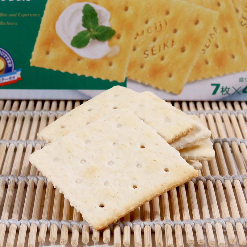 明治燕麦苏打饼干104g/盒×3 营养早餐饼干 新加坡风味