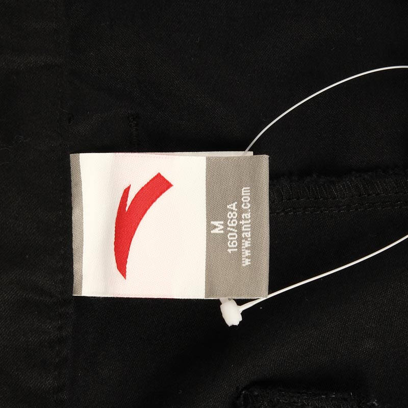 安踏anta女装纯棉休闲长裤运动生活运动服16218534-2 黑色 m