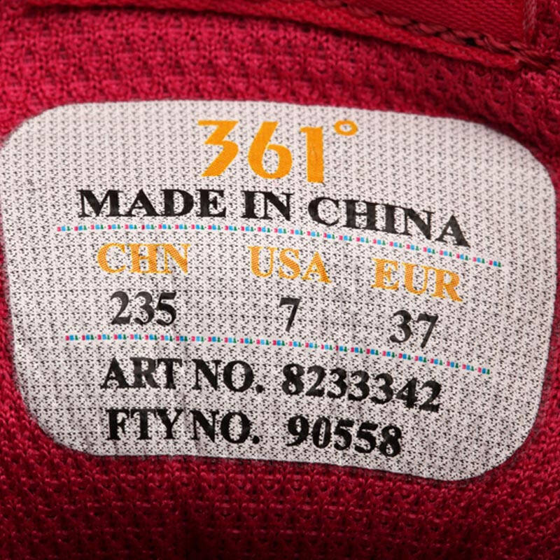 【361度】361°低帮休闲防滑底运动鞋女鞋8233342 黑/浅红 37码