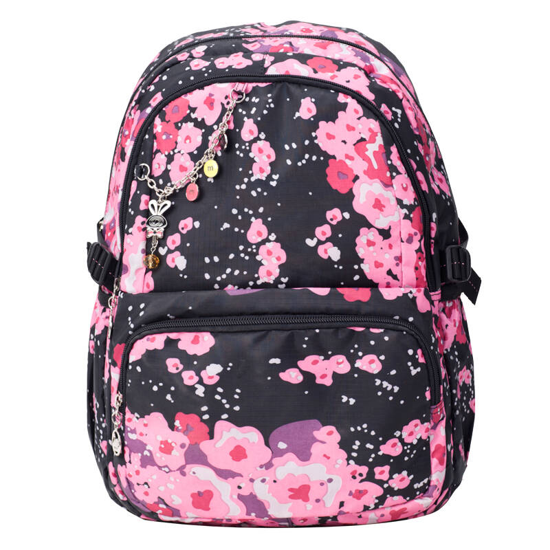 momogirl 樱花物语系列时尚休闲 双肩包书包 m5062 黑色