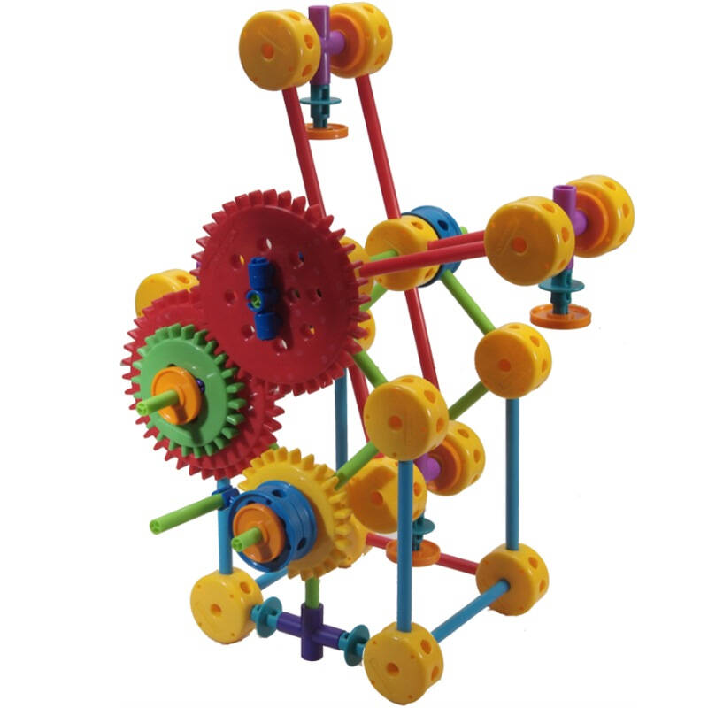 万能工匠 齿轮拼插玩具 物理机械原理 奇异风车 128pcs l6103 自营