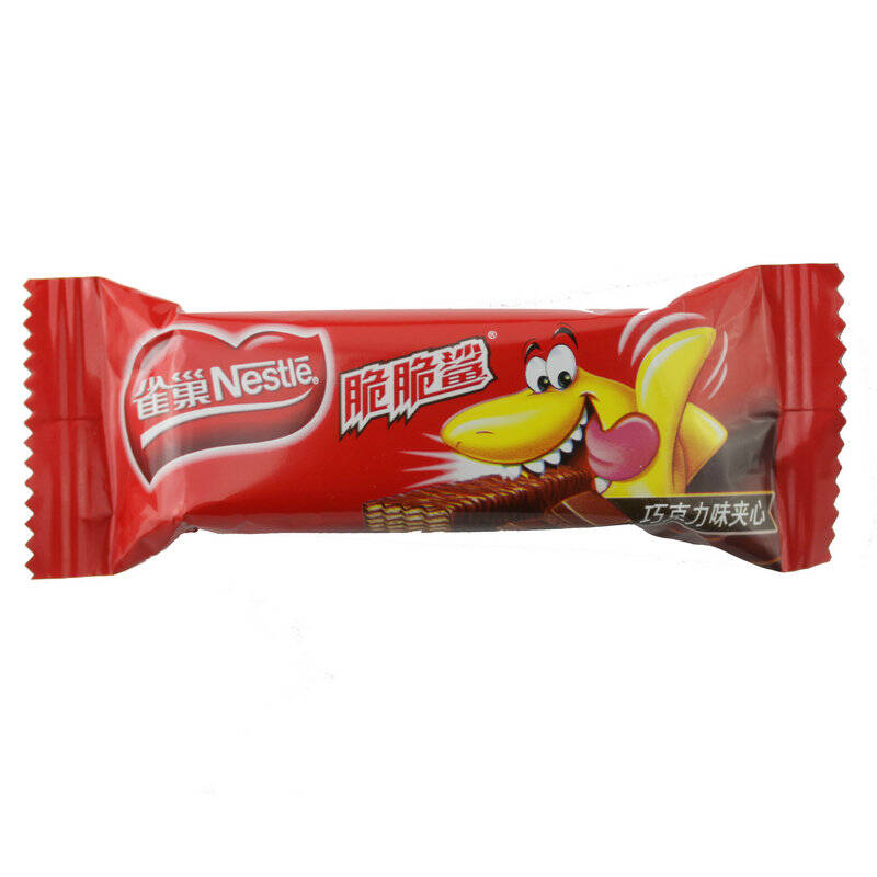雀巢nestle 威化脆脆鲨 巧克力味夹心威化 1250g*2袋