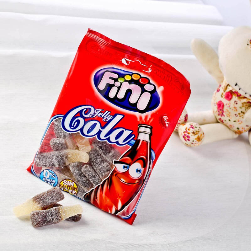 西班牙fini菲尼酸味可乐瓶形橡皮糖100g