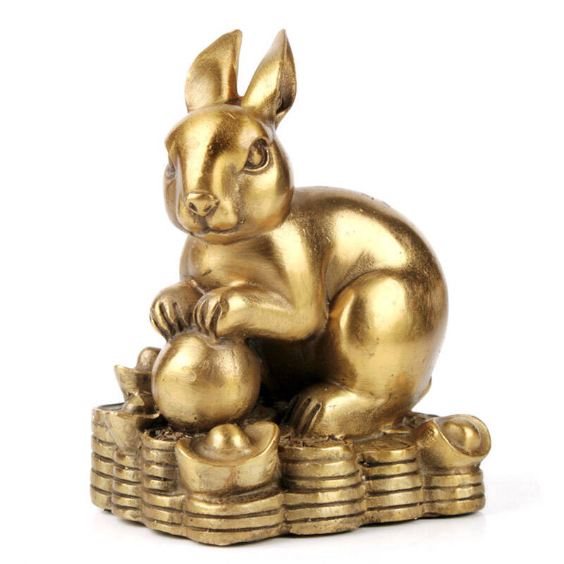 纯铜十二生肖12生肖摆件马年本命年转运风水摆设装饰品2181 兔