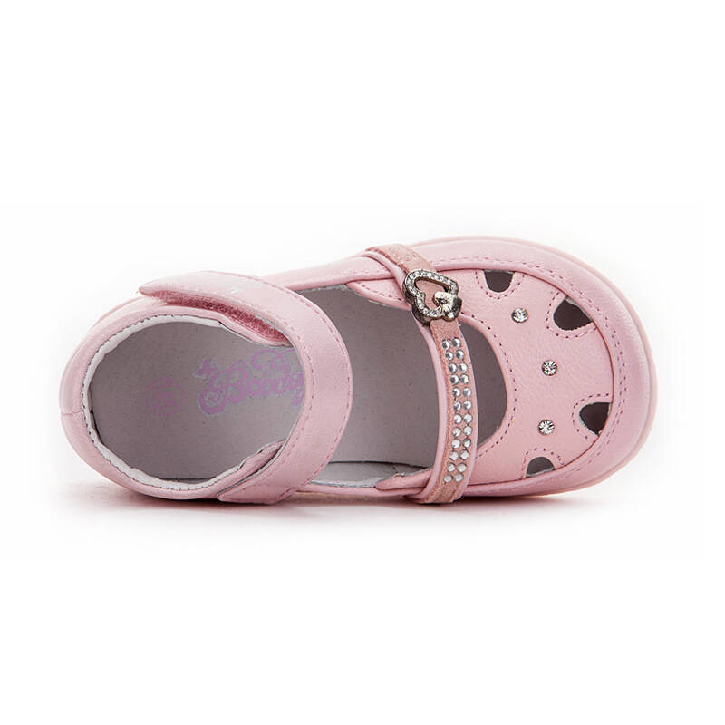 巴布豆(bobdog) 女宝宝时尚公主皮凉鞋 b2207353 粉红色 160(内长约16