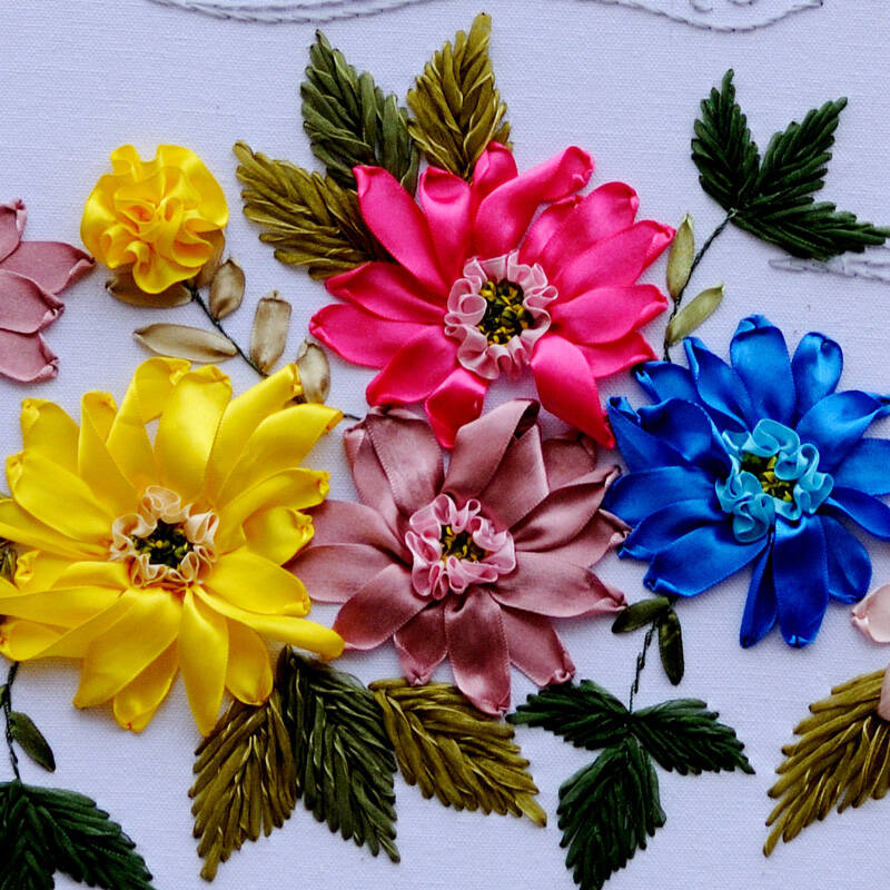 世轩丝带绣客厅挂画系列幽雅情怀75*60cm