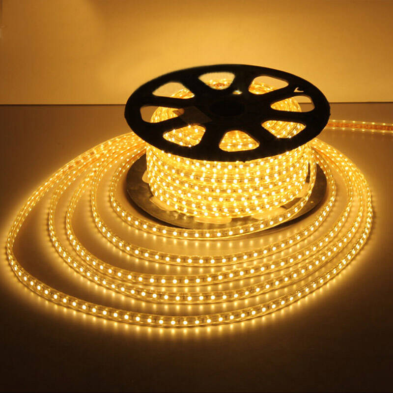 晶映照明led节能灯带220v软灯带贴片灯条5050/60珠防水灯带超亮 5050