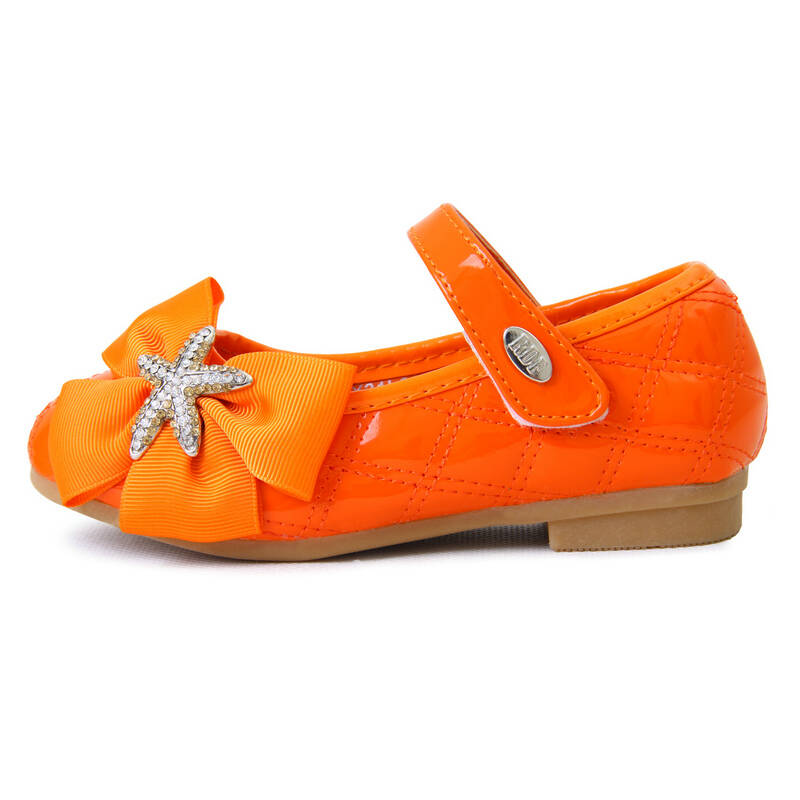 红蜻蜓童鞋 新款红蜻蜓童鞋女童小童皮鞋单鞋 512x31l312 橘色 30