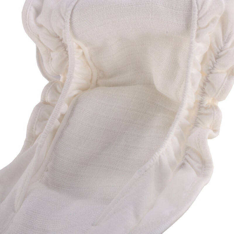 hellomika米卡有机棉男宝宝尿裤式尿片(白色)m号3条装mz12122-1