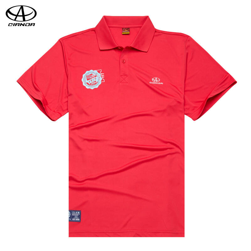 奇安达 春夏t恤男翻领polo衫短袖男款网球衫 m-ts115109 彩兰 xl 西瓜