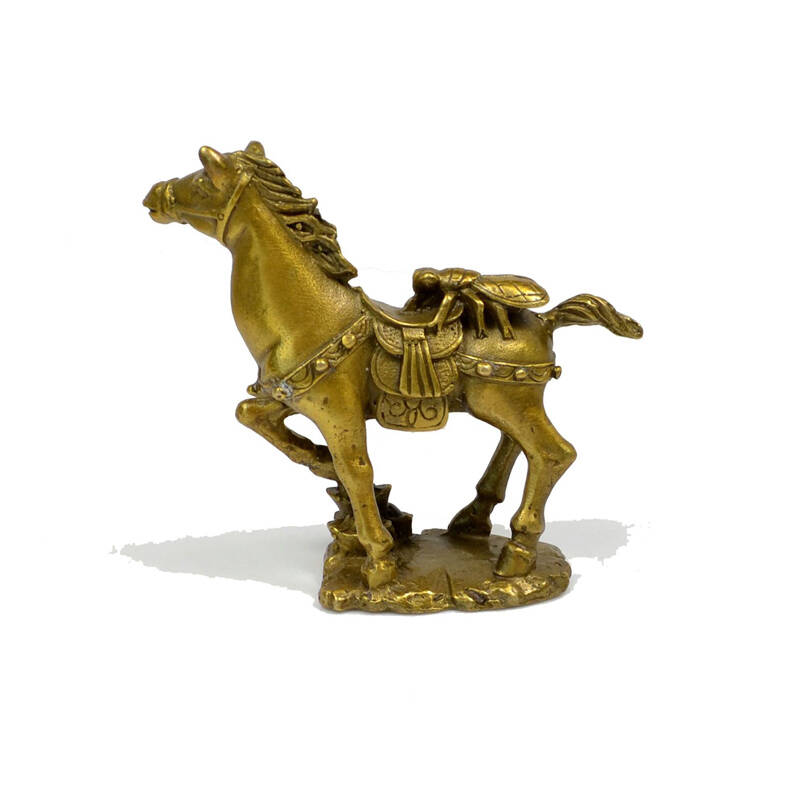 祥礼 开光纯黄铜马上赢摆件旺财偏财家居饰品风水工艺品开业礼品 主图