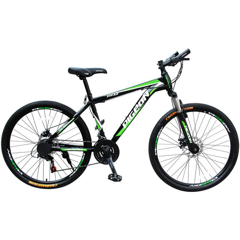 飞鸽26寸自行车 幻影系山地自行车 21速双碟刹山地车 禧玛诺指拨 黑