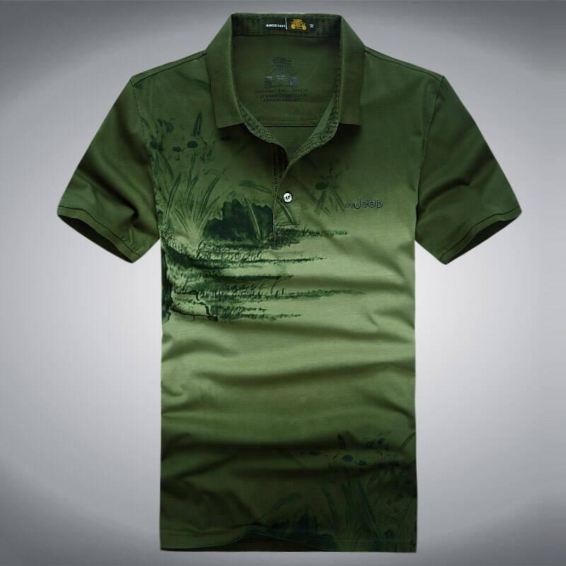 男式短袖棉t恤 3607军绿色 xxl版偏大-建议体重190斤