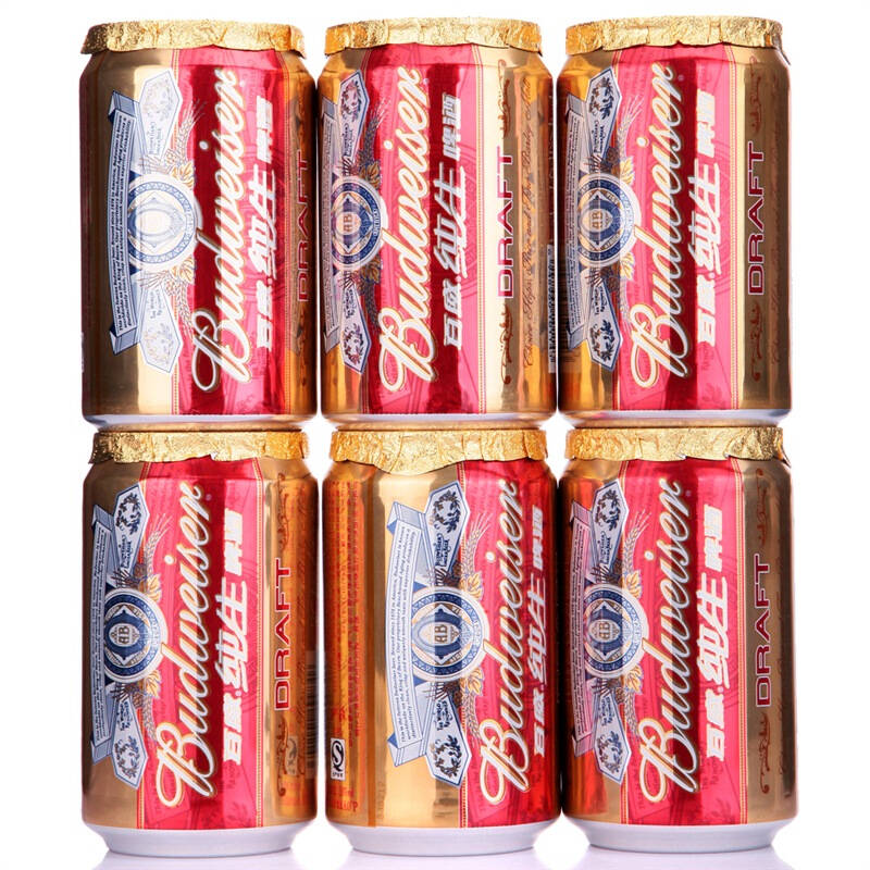 budweiser 百威純生啤酒330ml*6聽