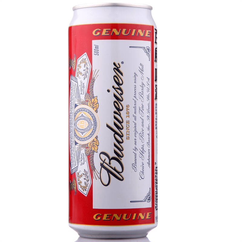 百威(budweiser)啤酒500ml 听装 自营