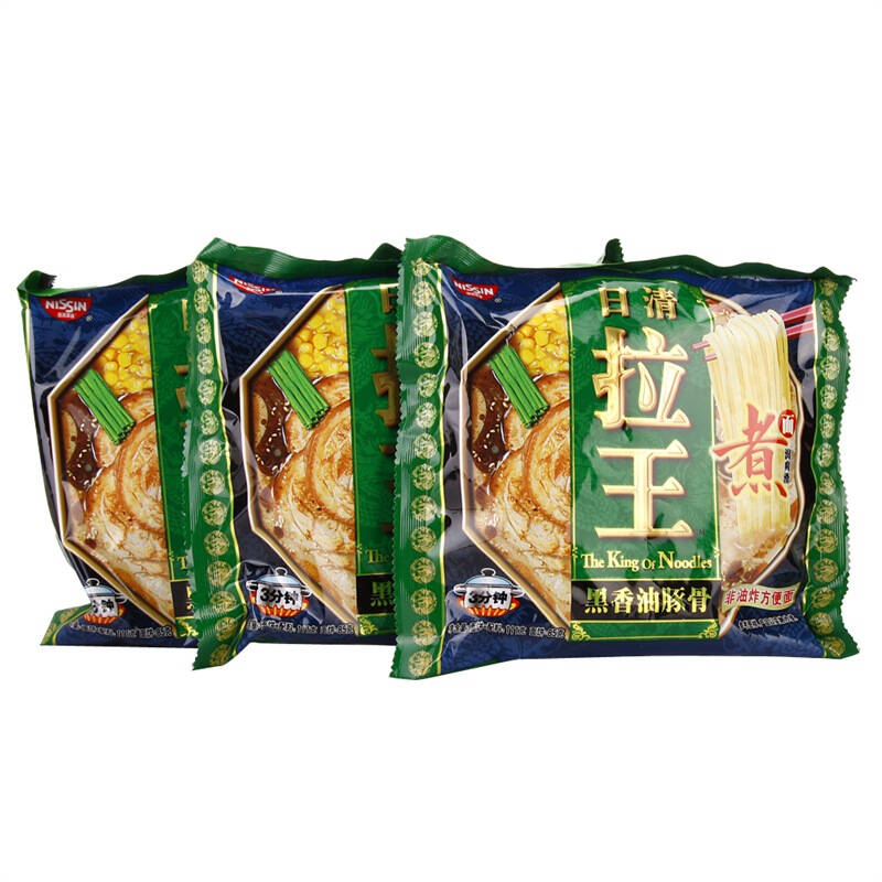 【京东超市】日清 方便面 拉王 黑香油豚骨口味 111