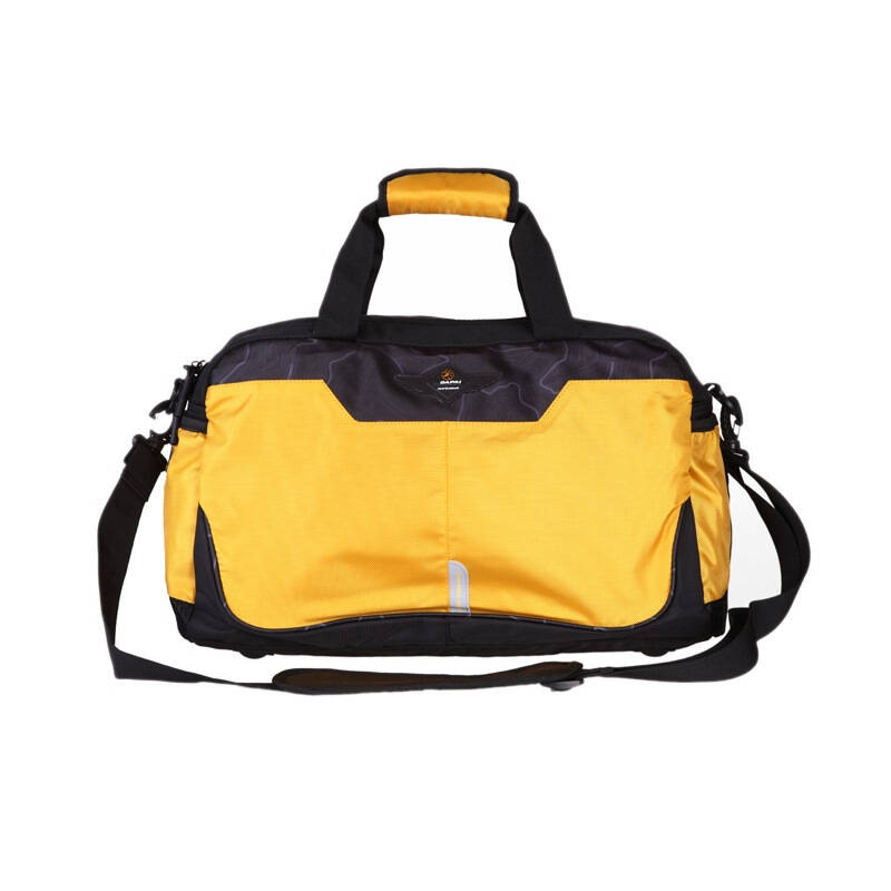 达派dapai 乱纹提花pu手提斜肩挎旅行袋781a黄色 京东自营